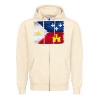 Sandshell louisiana flag background Zipper Hoodie - BarkalooDesign