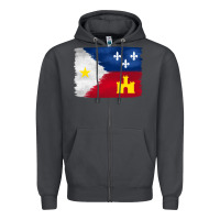 Smoke louisiana flag background Zipper Hoodie - BarkalooDesign