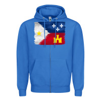 True Royal louisiana flag background Zipper Hoodie - BarkalooDesign