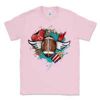 Bubblegum Pink Football ball leopard glitter Classic Tee - HowdyJamesFarm