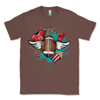 Chestnut Football ball leopard glitter Classic Tee - HowdyJamesFarm