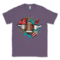 Lavender Football ball leopard glitter Classic Tee - HowdyJamesFarm