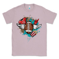 Lilac Football ball leopard glitter Classic Tee - HowdyJamesFarm