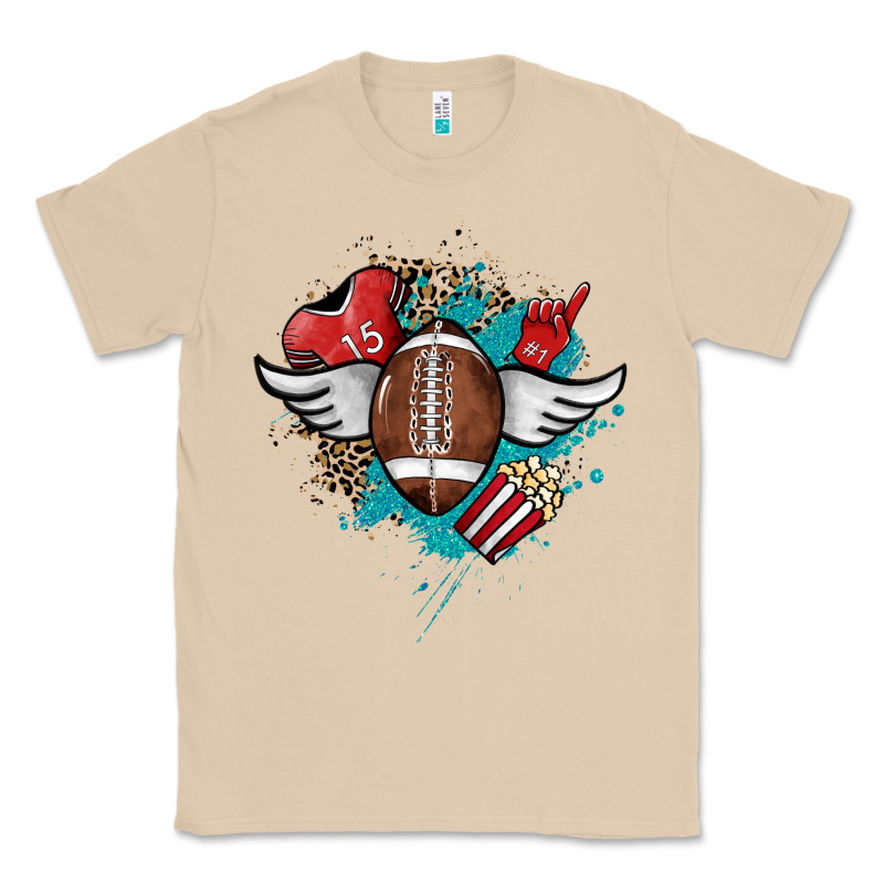 Football Ball Leopard Glitter Classic Tee by HowdyJamesFarm | Teevron