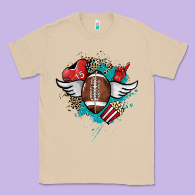 Football Ball Leopard Glitter Classic Tee Designed By Howdyjamesfarm