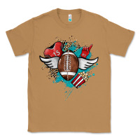 Toasted Coconut Football ball leopard glitter Classic Tee - HowdyJamesFarm