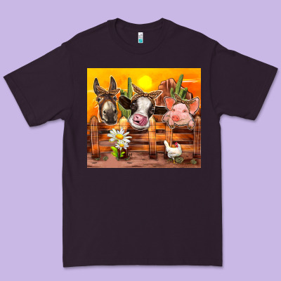 Farm Animal Premium Tee Designed By Tumblerdesignbyshophia