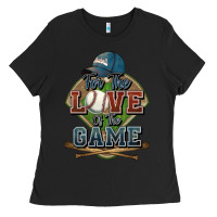 Black for the love of the game baseball Ladies Tee - HowdyJamesFarm