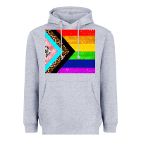 Heather Grey pride flag Heavyweight Hoodie - AdoDesignShop