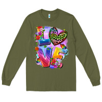 Army Green Love pride Long Sleeve Tee - FaDigitalArtStudio