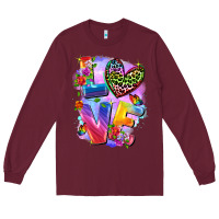 Burgundy Love pride Long Sleeve Tee - FaDigitalArtStudio