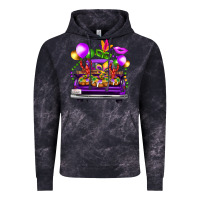 Cloud Black mardi gras farm truck back view Vintage Hoodie - FaDigitalArtStudio