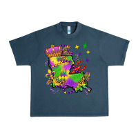 Midnight Navy louisiana map mardi gras olivia Urban Heavy Tee - OliviaCreatesArt