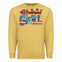 Antique Gold all american girl Premium Sweatshirt - AdoDesignShop