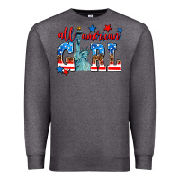 Charcoal Heather all american girl Premium Sweatshirt - AdoDesignShop