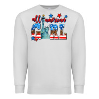 Dove Grey all american girl Premium Sweatshirt - AdoDesignShop