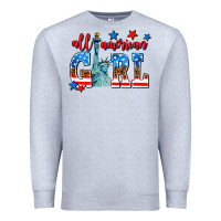 Heather Grey all american girl Premium Sweatshirt - AdoDesignShop