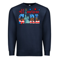 Navy all american girl Premium Sweatshirt - AdoDesignShop