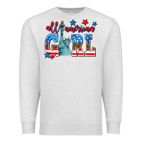 Oatmeal Heather all american girl Premium Sweatshirt - AdoDesignShop
