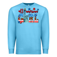 Ocean Blue all american girl Premium Sweatshirt - AdoDesignShop