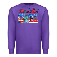 Purple all american girl Premium Sweatshirt - AdoDesignShop