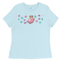Baby Blue butterflies and mom Ladies Tee - TumblerDesignByShophia