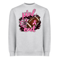 Heather Grey pink out football Heavyweight Sweatshirt - BarkalooDesign
