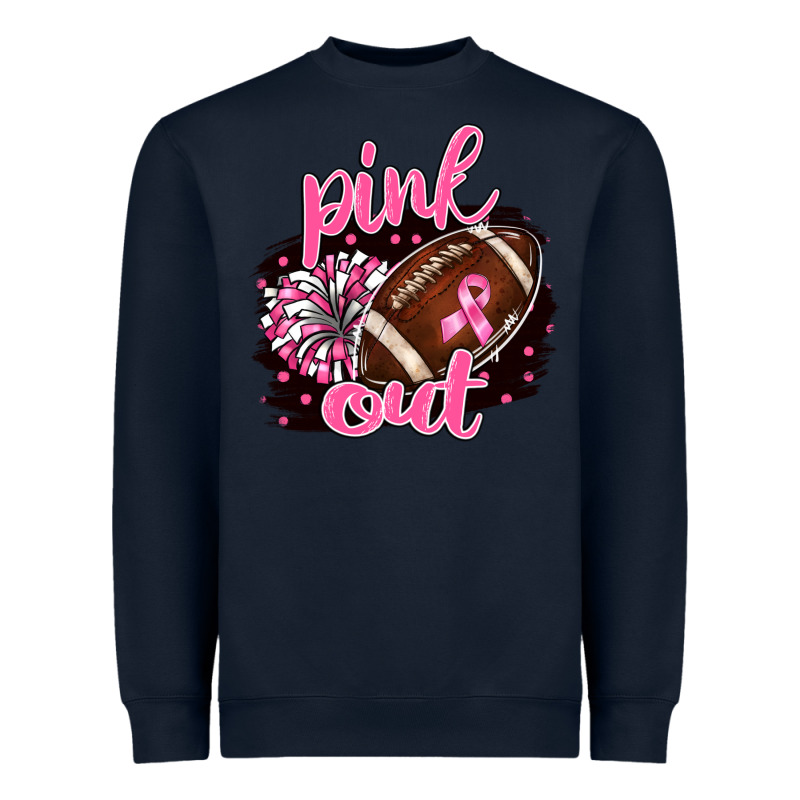 Pink Out Football Heavyweight Sweatshirt by BarkalooDesign | Teevron
