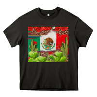 Asphalt Mexican Flag Heavy Core Tee - texasbilliewilder