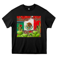 Black Mexican Flag Heavy Core Tee - texasbilliewilder