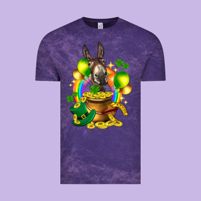 St. Patrick's Donkey With Balloon Vintage Tee Designed By Howdyjamesfarm