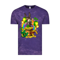 Cloud Purple St. Patrick's Donkey with balloon Vintage Tee - HowdyJamesFarm