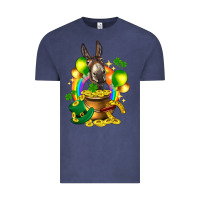 Vintage Denim St. Patrick's Donkey with balloon Vintage Tee - HowdyJamesFarm