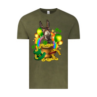 Vintage Olive St. Patrick's Donkey with balloon Vintage Tee - HowdyJamesFarm