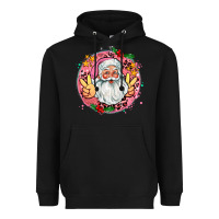 Black merry christmas peace santa Heavyweight Hoodie - AdoDesignShop