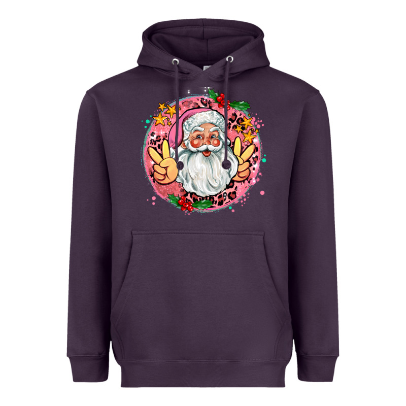 Merry Christmas Peace Santa Heavyweight Hoodie by AdoDesignShop | Teevron
