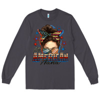 Smoke All American nana messy bun Long Sleeve Tee - FaDigitalArtStudio