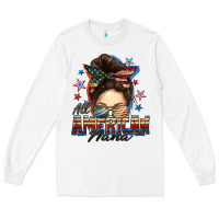All American Nana Messy Bun Long Sleeve Tee | Teevron