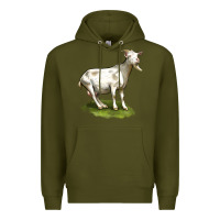 Army Green cashmere goat Premium Hoodie - LillyAllenDesigns