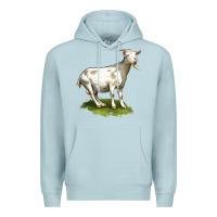 Blue Mist cashmere goat Premium Hoodie - LillyAllenDesigns