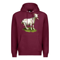 Burgundy cashmere goat Premium Hoodie - LillyAllenDesigns