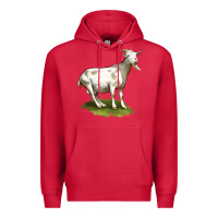 Cardinal cashmere goat Premium Hoodie - LillyAllenDesigns
