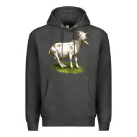 Charcoal Heather cashmere goat Premium Hoodie - LillyAllenDesigns