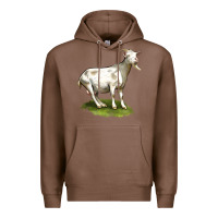 Chestnut cashmere goat Premium Hoodie - LillyAllenDesigns