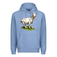 Colony Blue cashmere goat Premium Hoodie - LillyAllenDesigns