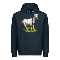 Navy cashmere goat Premium Hoodie - LillyAllenDesigns