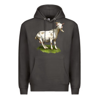 Smoke cashmere goat Premium Hoodie - LillyAllenDesigns