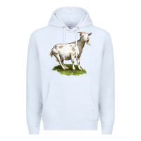 White cashmere goat Premium Hoodie - LillyAllenDesigns