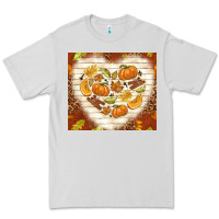 Dove Grey fall heart with leopard Premium Tee - TumblerDesignByShophia