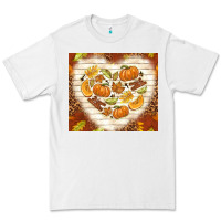 White fall heart with leopard Premium Tee - TumblerDesignByShophia